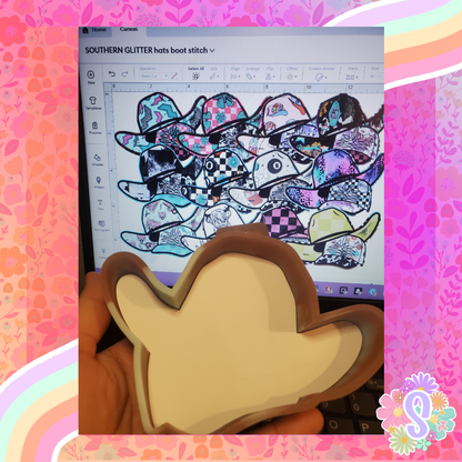 Hats With Boot Stitch - SOUTHERN GLITTER MOLDS