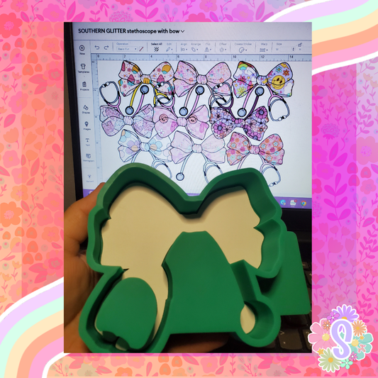 Stethoscope Bow - SOUTHERN GLITTER MOLDS