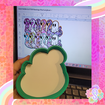 Flamingo Floatie Ghost - SOUTHERN GLITTER MOLDS