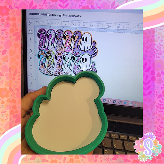 Flamingo Floatie Ghost - SOUTHERN GLITTER MOLDS