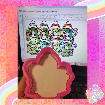 Bubblegum Tree With Gingerbread & Candy Cane - TB MOLDS
