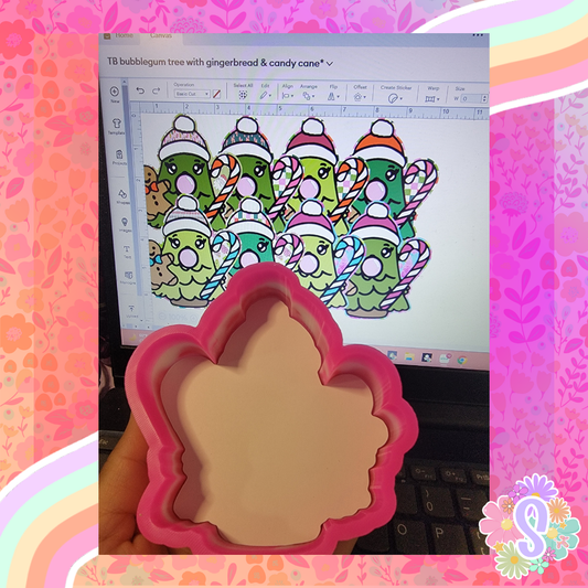 Bubblegum Tree With Gingerbread & Candy Cane - TB MOLDS
