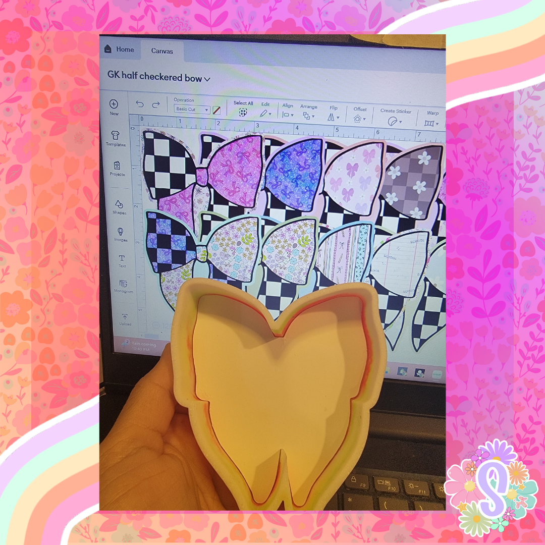 Half Checkered Bow - GK MOLDS