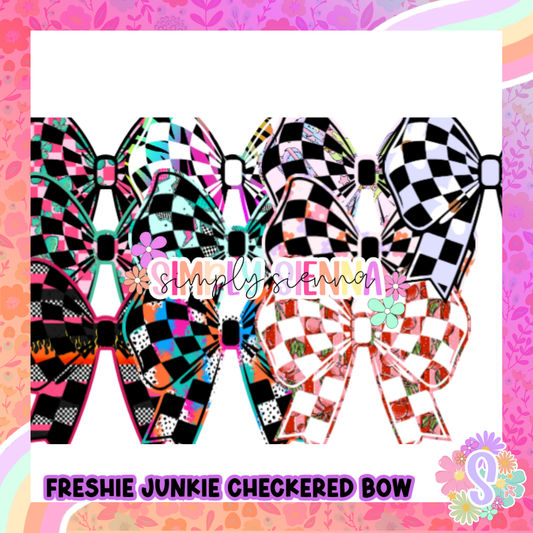 Checkered Bow - FRESHIE JUNKIE