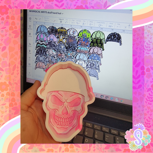 Skull With Hard Hat - WHIMSICAL WIFFS