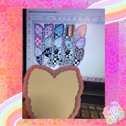 Laced Checkered Bow - NATOLLIE CREATIONS