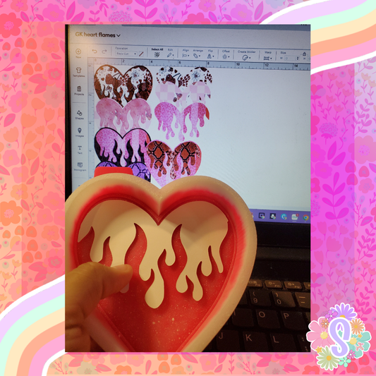 Flame Heart - GK MOLDS
