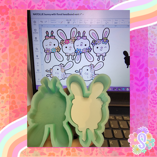 Bunny With Floral Headband - NATOLLIE CREATIONS