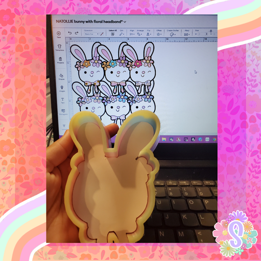 Bunny With Floral Headband - NATOLLIE CREATIONS