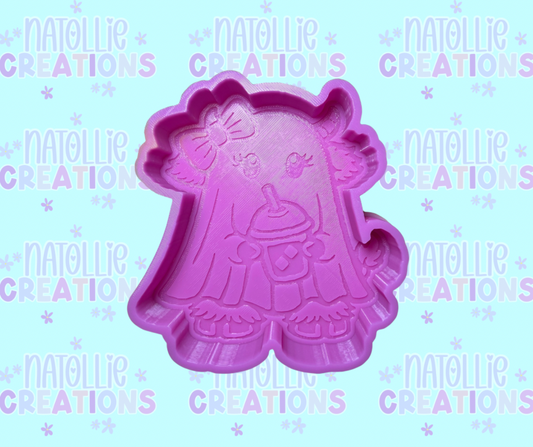 Iced Coffee Ghost Highland Freshie Silicone Mold