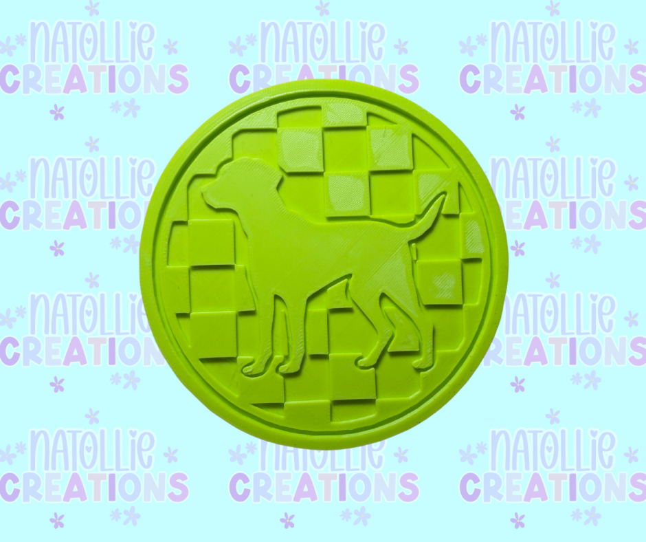 Checkered Dog Insert Freshie Silicone Mold