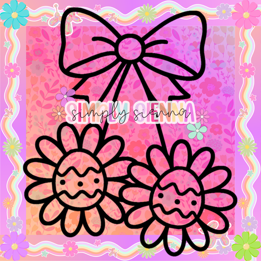 EASTER EGG CHERRY DAISIES PNG