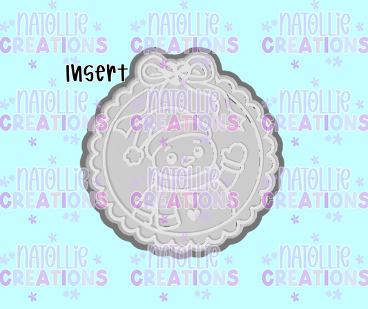Snowman Christmas Scallop Insert Freshie Silicone Mold