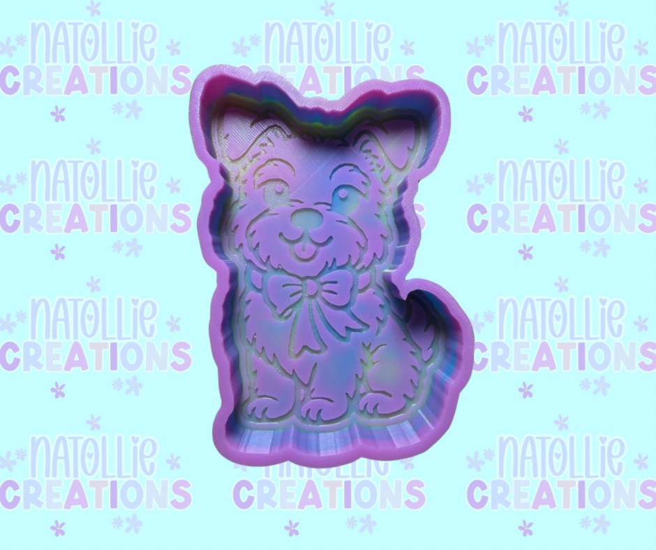 Schnauzer W/ Bow Freshie Silicone Mold