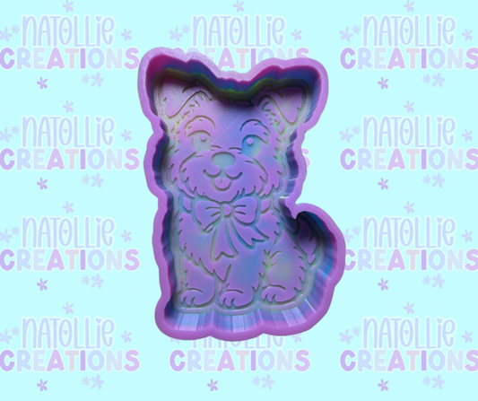Schnauzer W/ Bow Freshie Silicone Mold