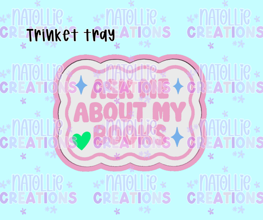 Ask Me About My Books Trinket Tray