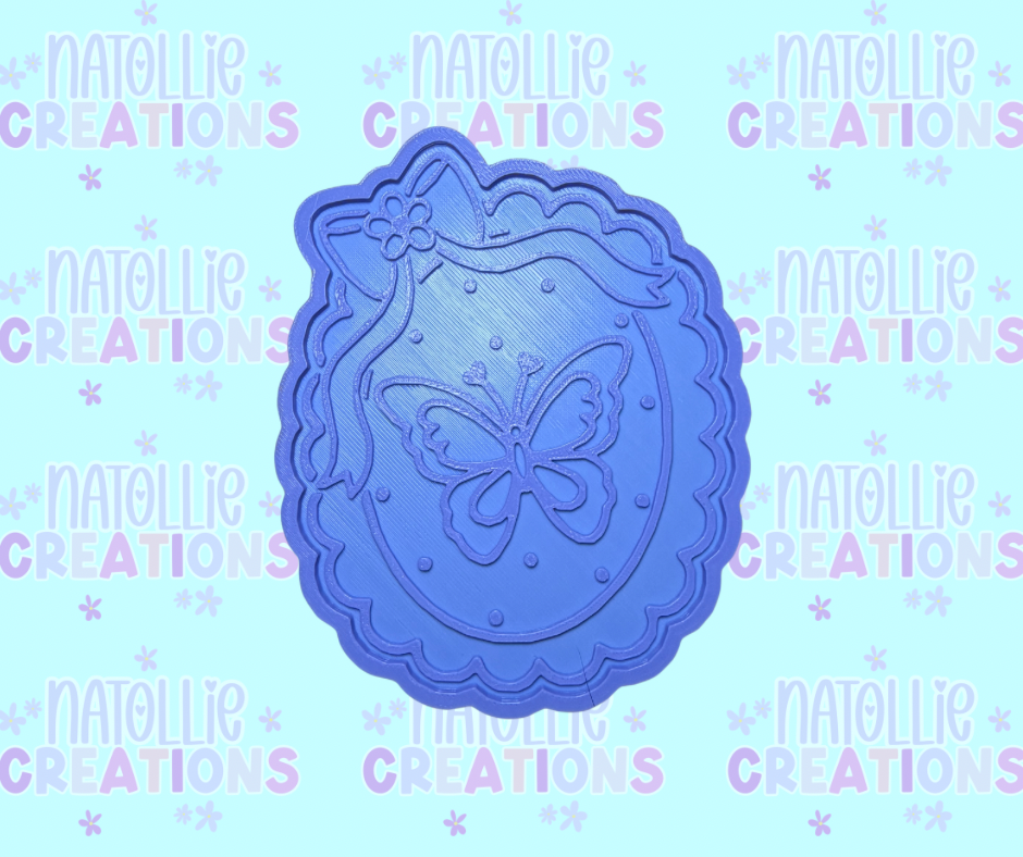 Butterfly Scallop Frame Insert Freshie Silicone Mold