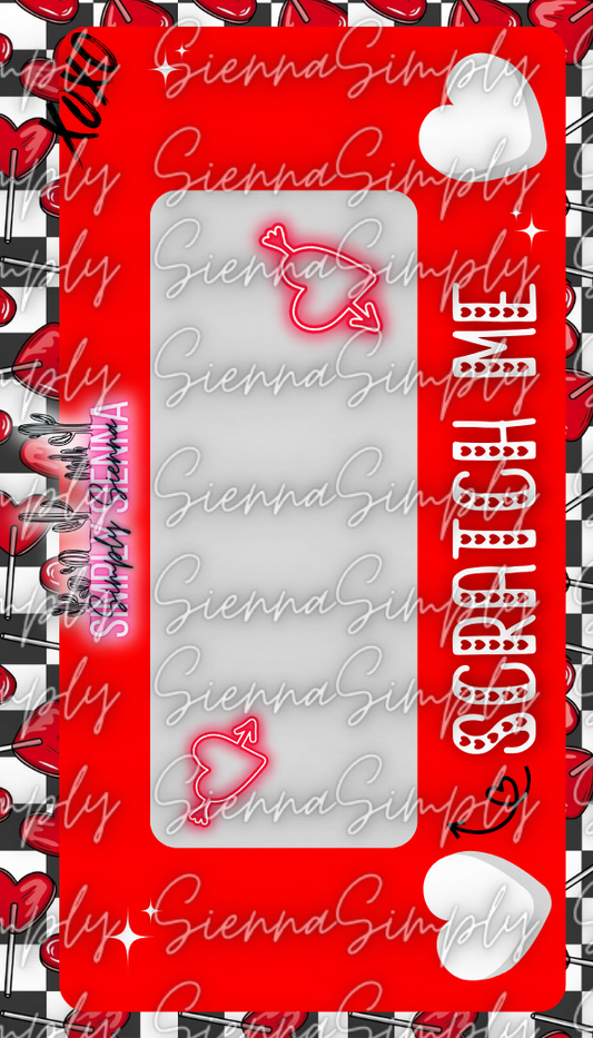 Checkered Heart Scratch Off Download