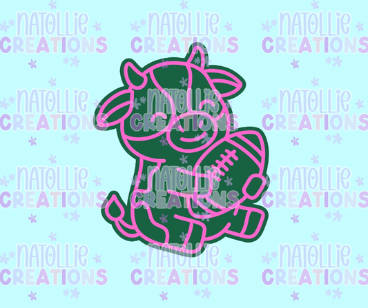Cow W/ Football Freshie Silicone Mold