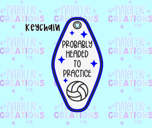 Volleyball Practice Keychain