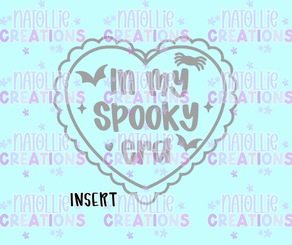 In My Spooky Era Scallop Heart Insert Freshie Silicone Mold