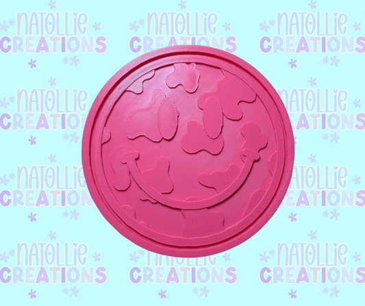 Cow Print Smiley Insert Freshie Silicone Mold