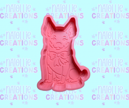 Doberman W/ Bow Freshie Silicone Mold
