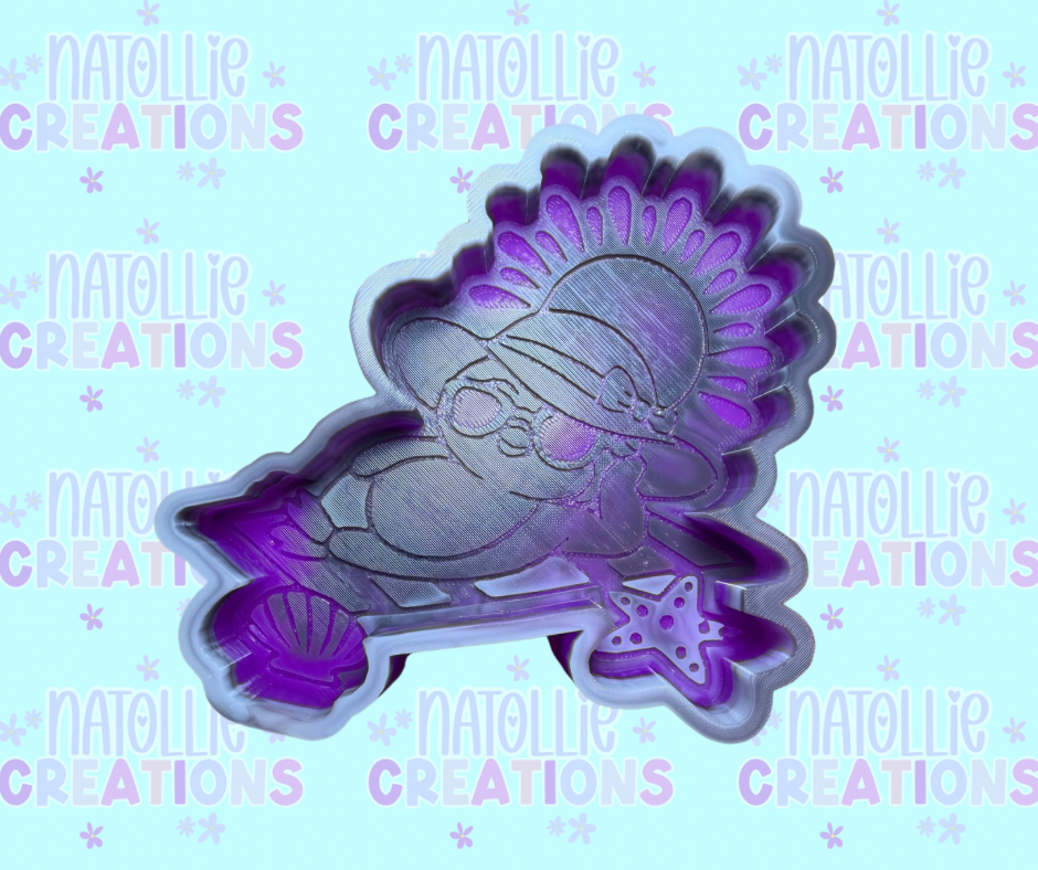 Sassy Beach Penguin Freshie Silicone Mold