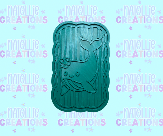 Striped Whale Insert Freshie Silicone Mold