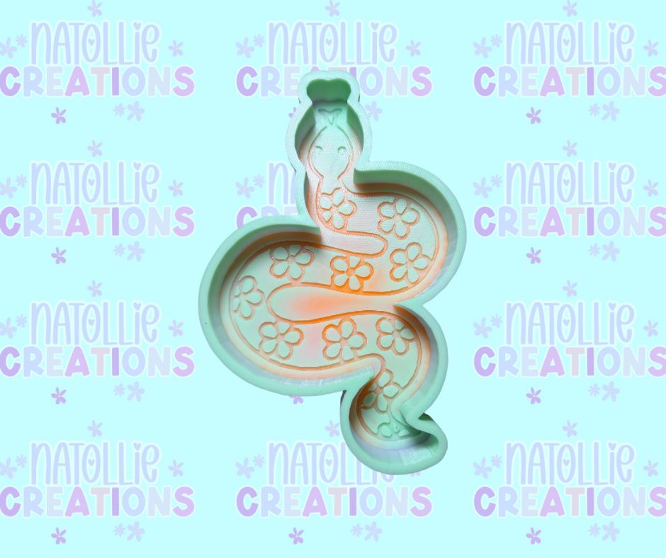 Floral Snake Freshie Silicone Mold