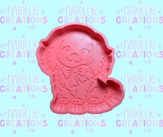 Cocker Spaniel W/ Bow Freshie Silicone Mold