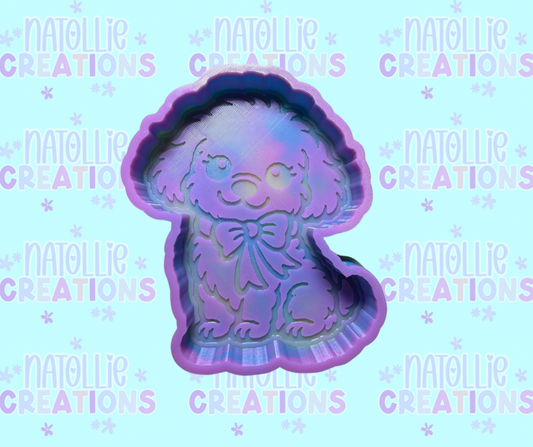 Golden Doodle W/ Bow Freshie Silicone Mold