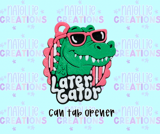 Later Gator Can Tab Opener Keychain