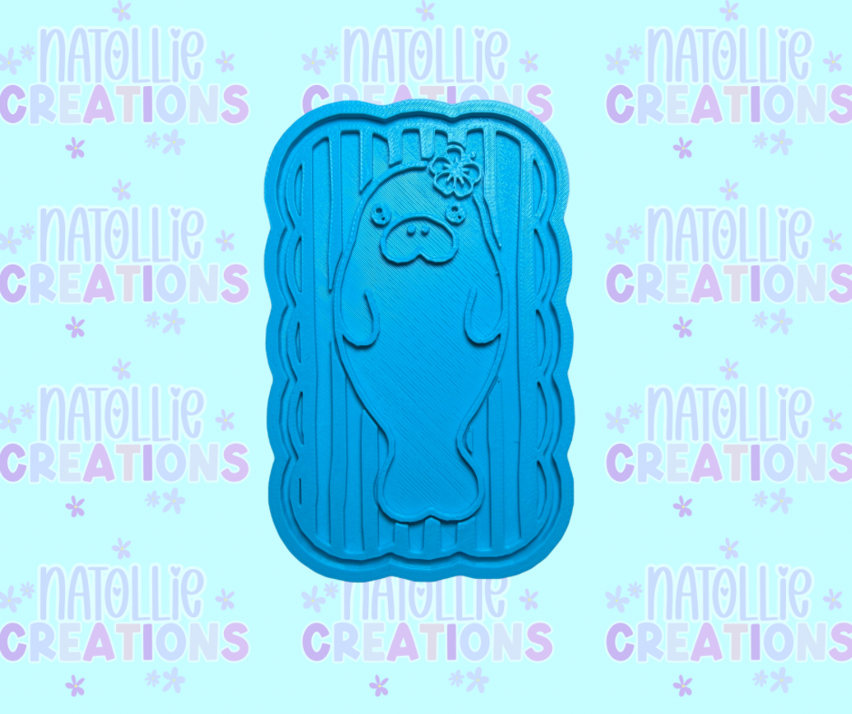 Striped Manatee Insert Freshie Silicone Mold