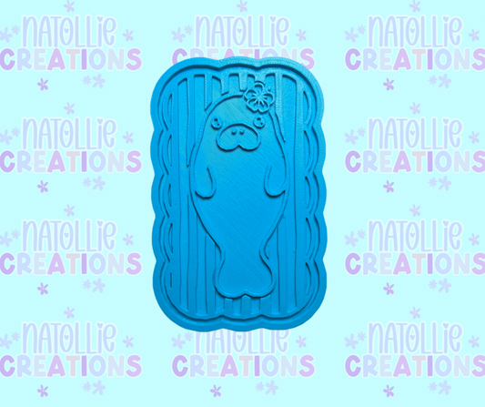 Striped Manatee Insert Freshie Silicone Mold