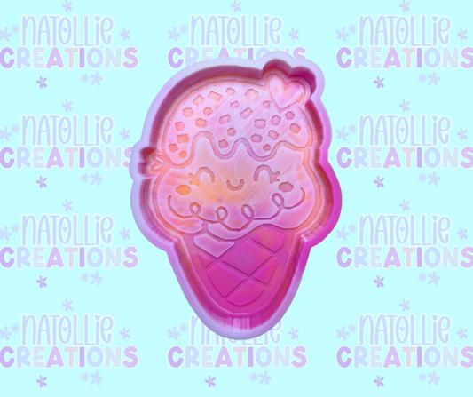 Cute Waffle Cone Freshie Silicone Mold
