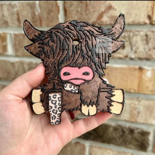 Highland Cow With Cup