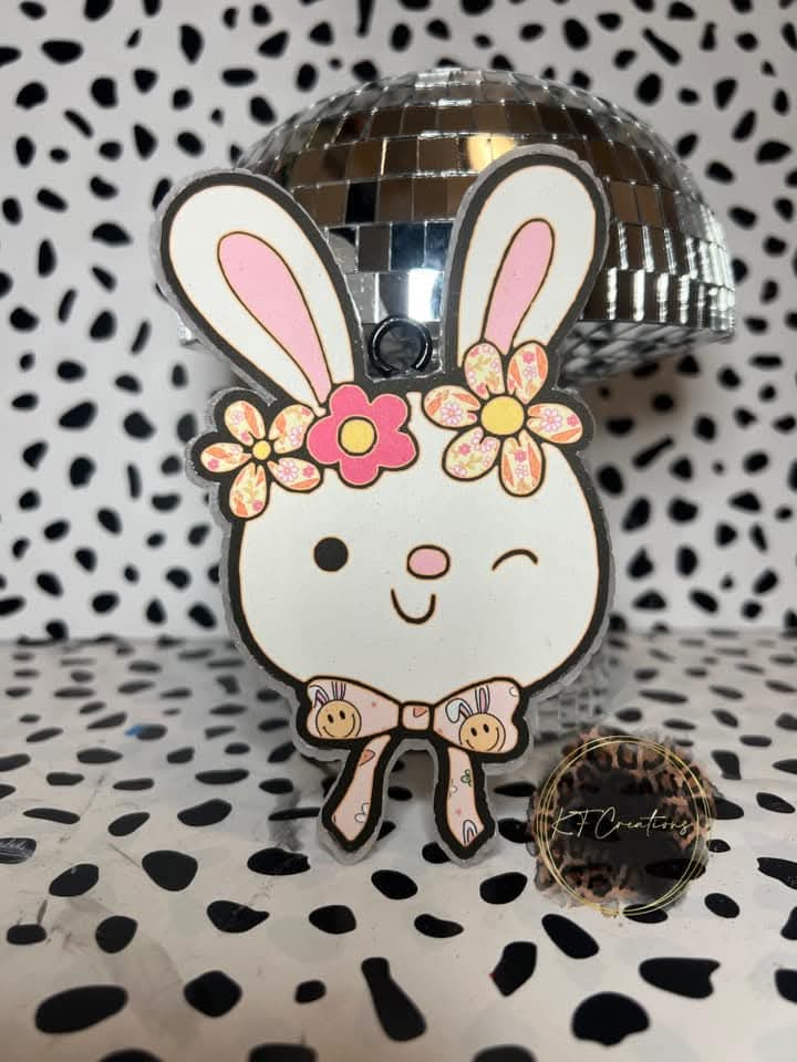 Bunny With Floral Headband - NATOLLIE CREATIONS