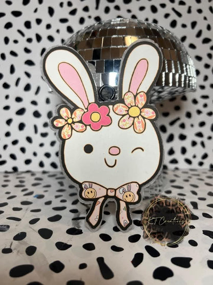 Bunny With Floral Headband - NATOLLIE CREATIONS