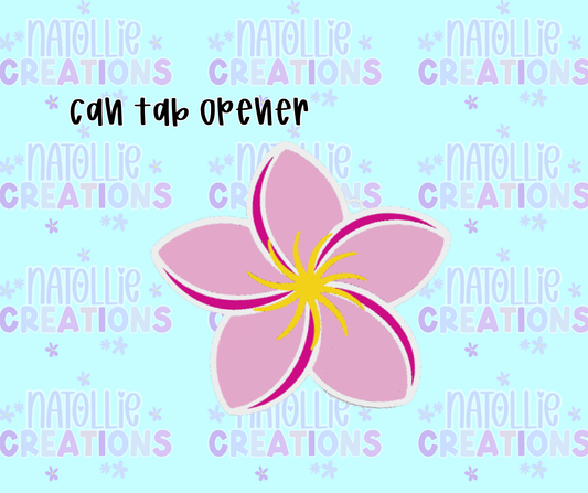 Plumeria Can Tab Opener Keychain