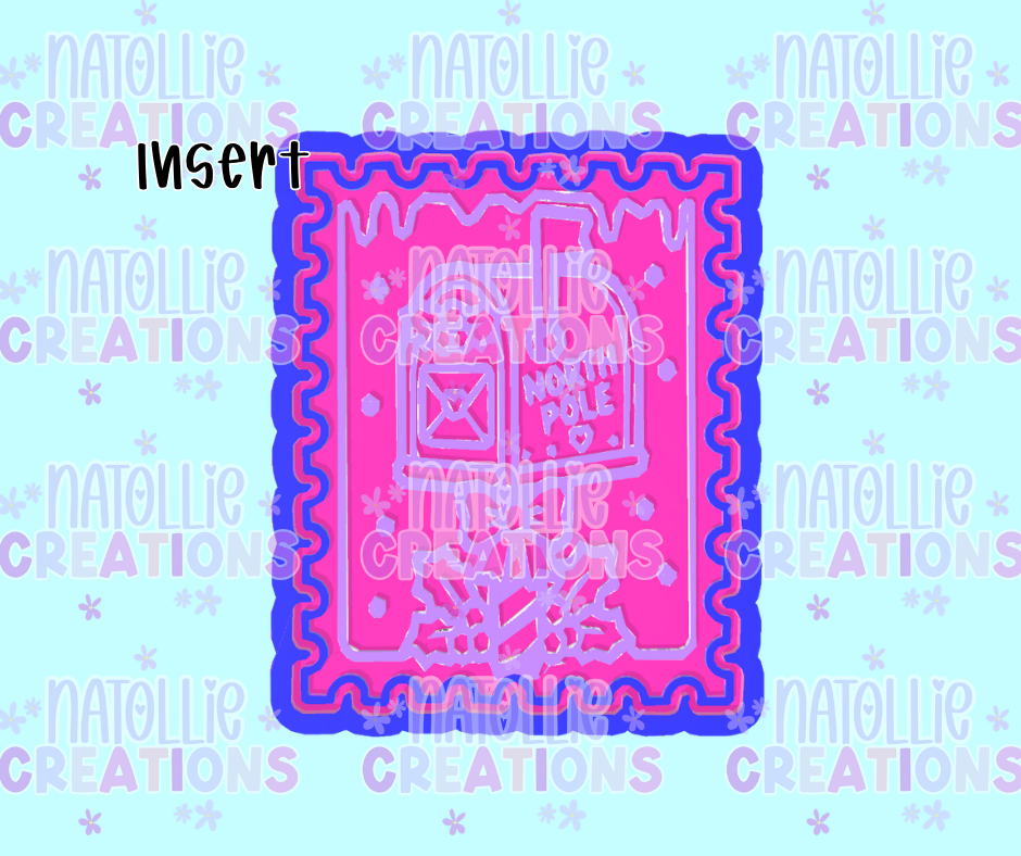 North Pole Mailbox Stamp Insert Freshie Silicone Mold