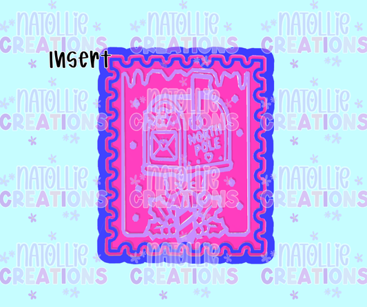 North Pole Mailbox Stamp Insert Freshie Silicone Mold