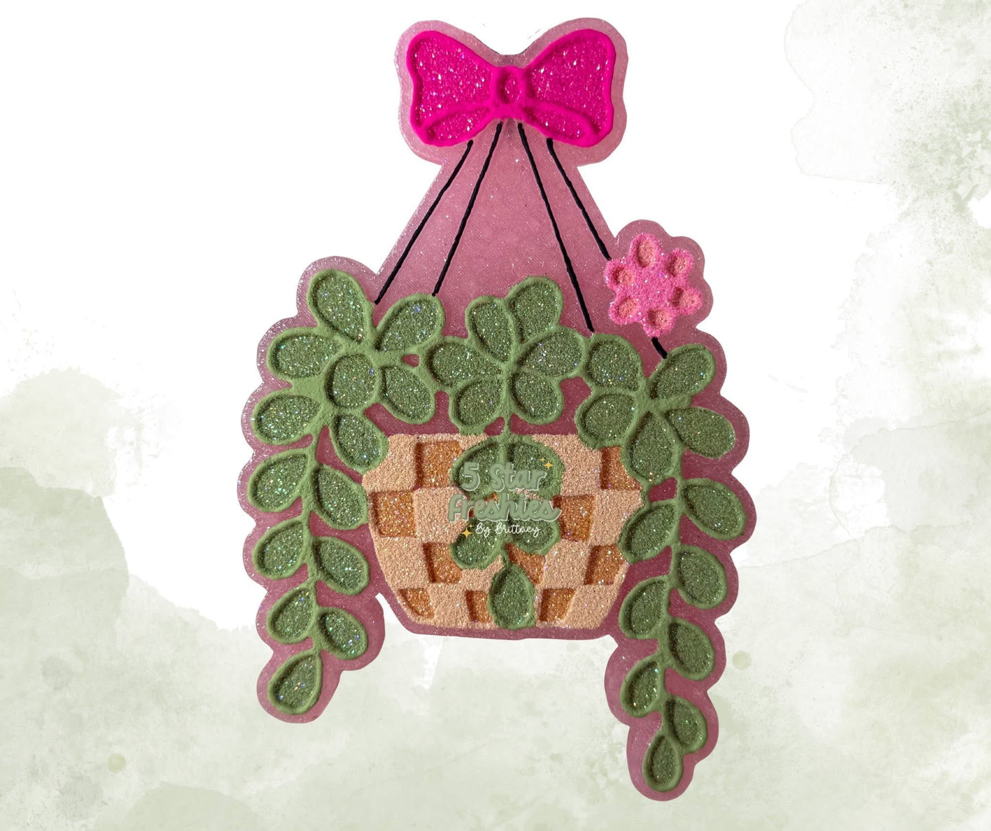 Checkered Hanging Plant Freshie Silicone Mold