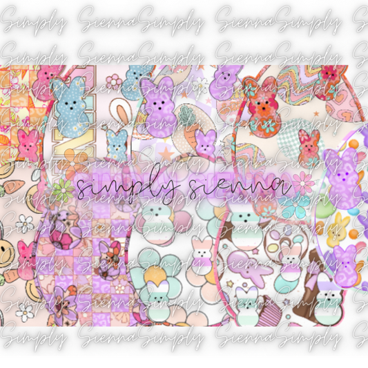 Checkered Egg With Peeps - NATOLLIE CREATIONS