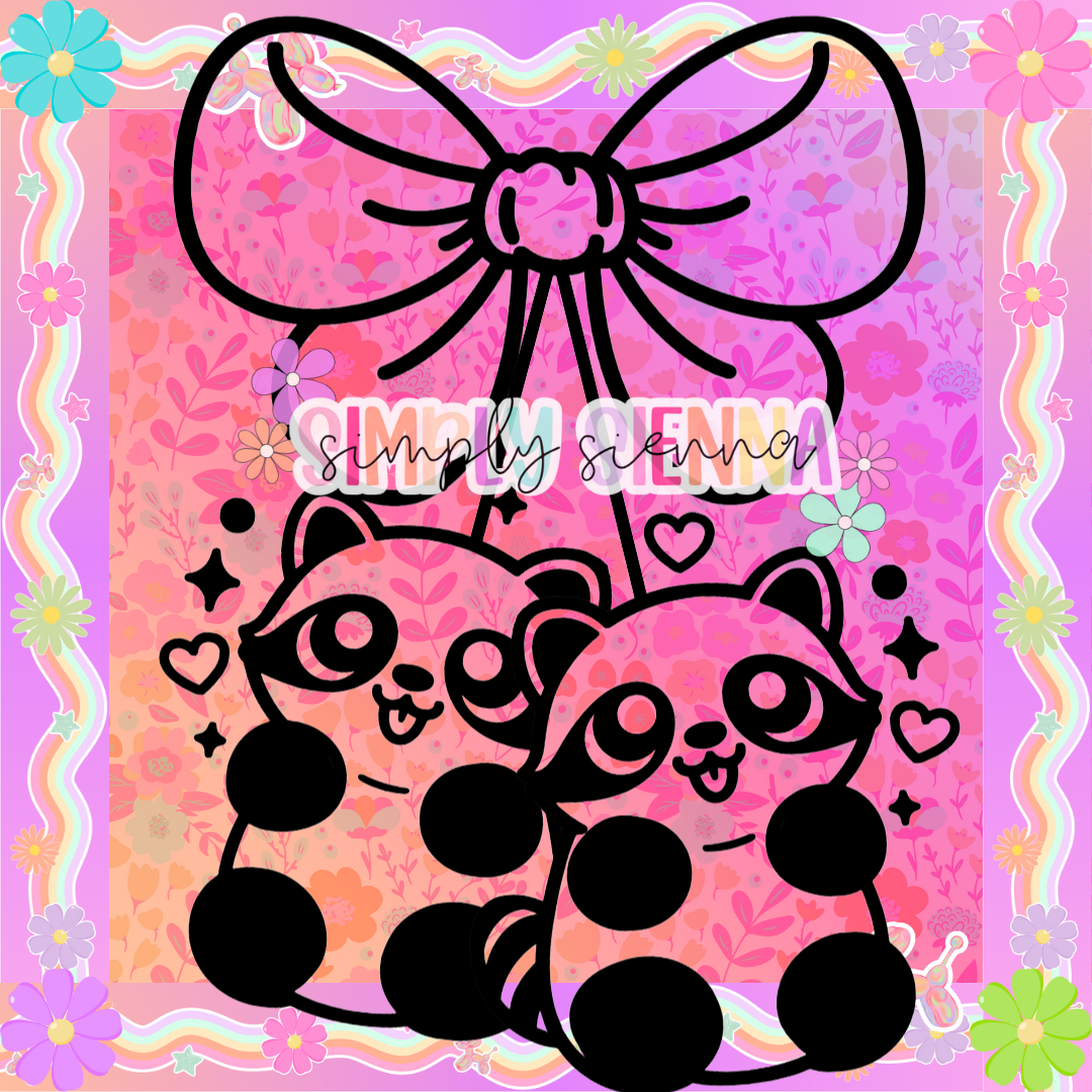 GUMMY BEAR RACCOON CHERRIES PNG