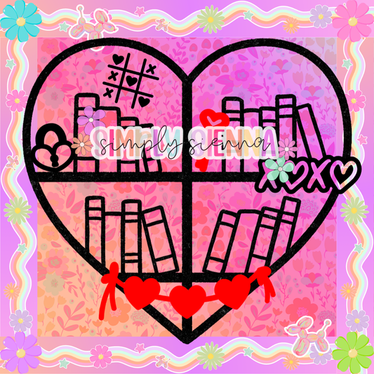 HEART BOOKSHELF PNG