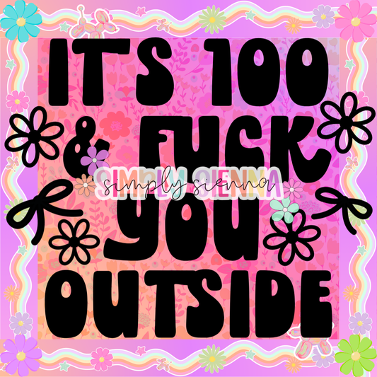 IT'S 100 & F YOU OUTSIDE PNG
