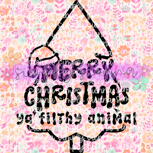 Merry Christmas Ya Filthy Animal PNG