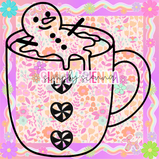 Melting Snowman Cocoa Mug PNG