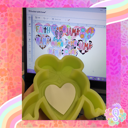 Locket With Bow - TB MOLDS
